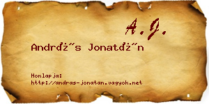 András Jonatán névjegykártya